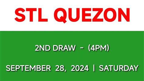 STL Quezon result today 4pm draw afternoon result 2nd draw.